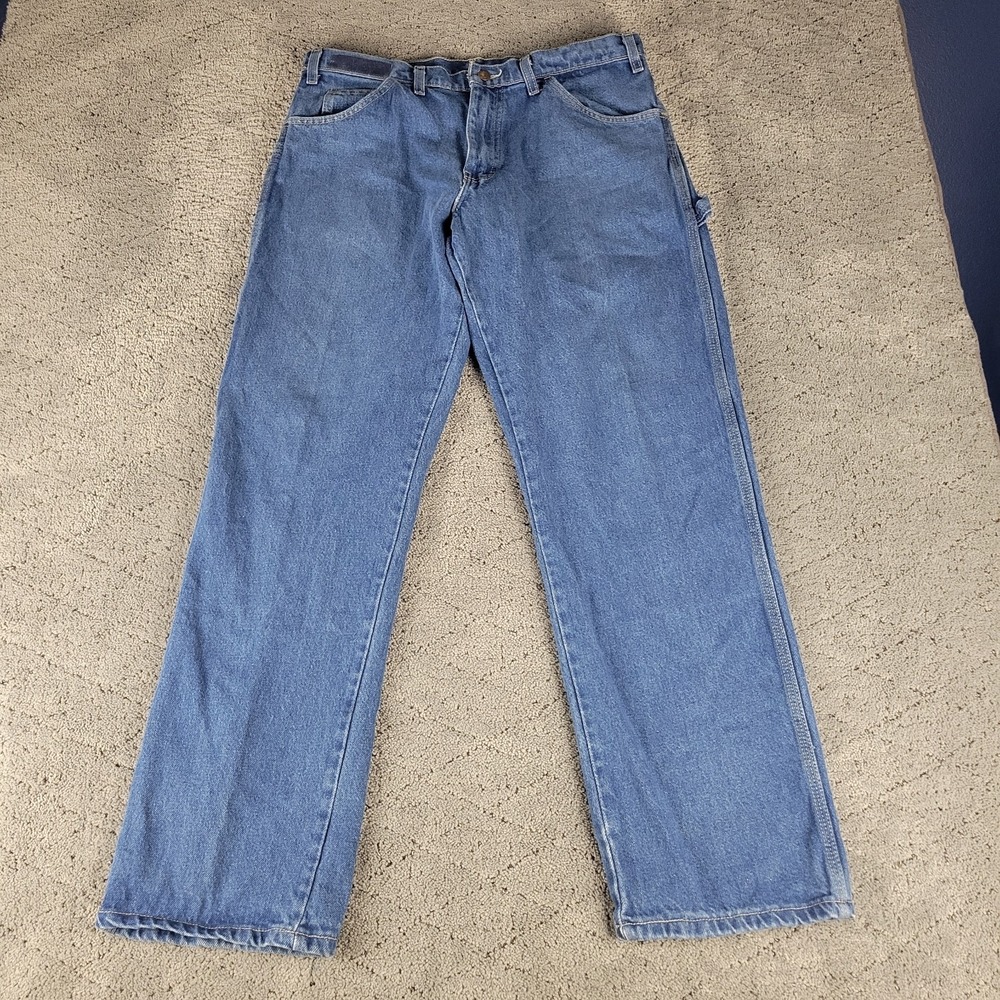 Dickies Carpenter Jeans Mens 34x32 Blue Relaxed Straight Leg Streetwear Skater